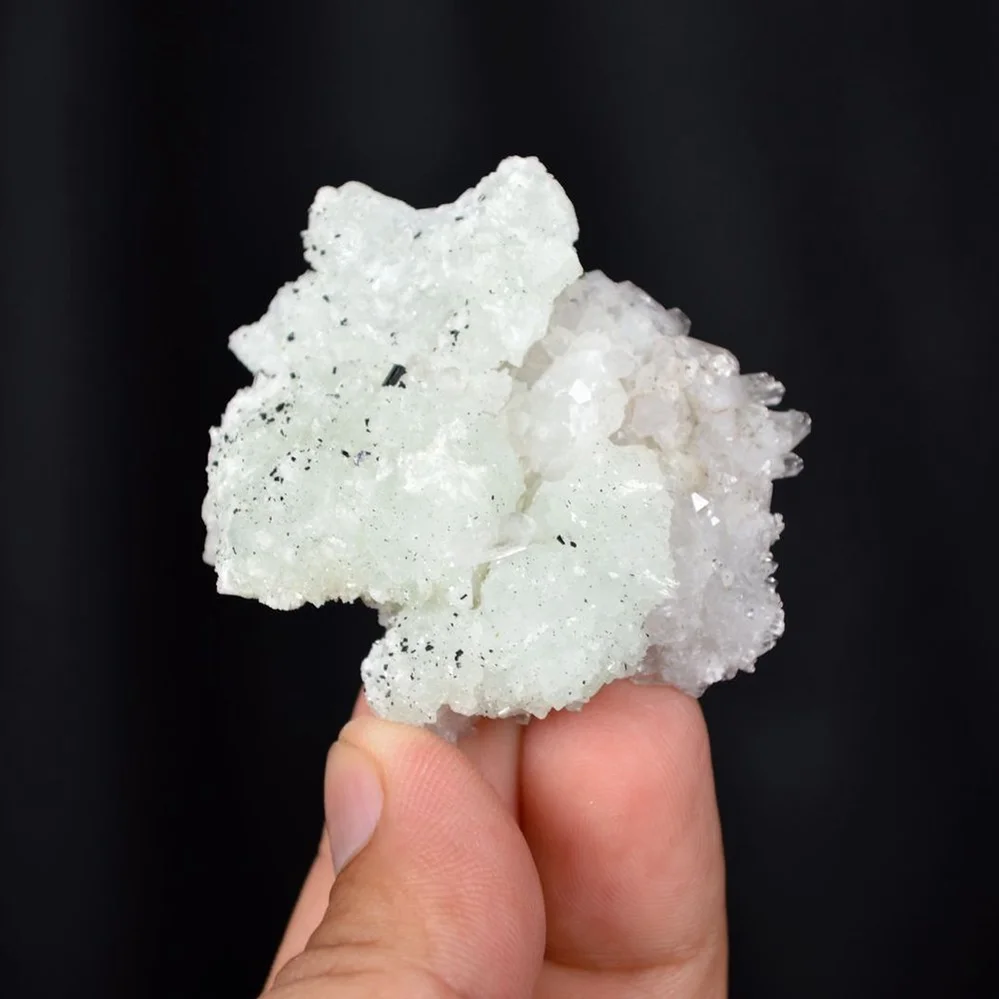 Prehnite With Babingtonite And Quartz Crystals - Image 3