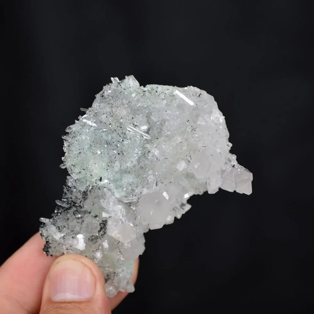 Prehnite With Babingtonite And Quartz Crystals - Image 5