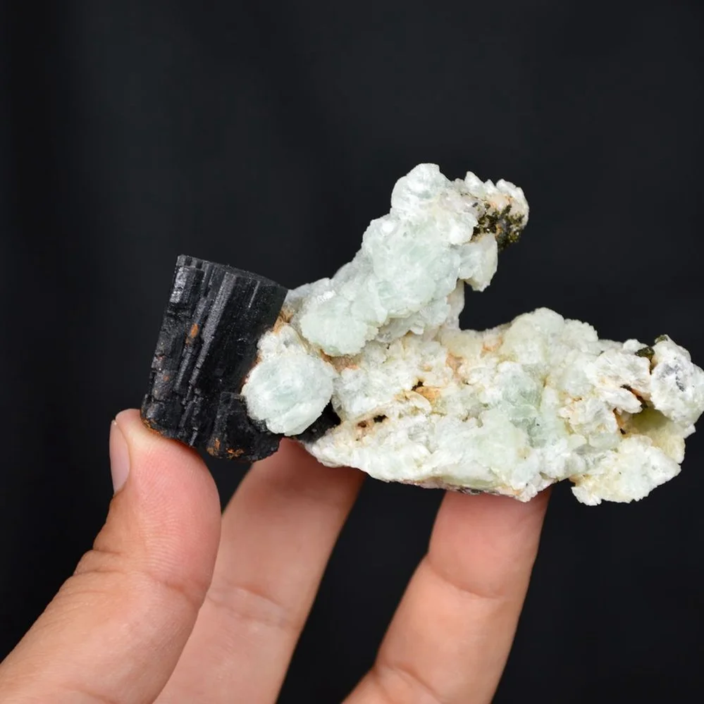 Prehnite With Babingtonite And Quartz Crystals - Image 2