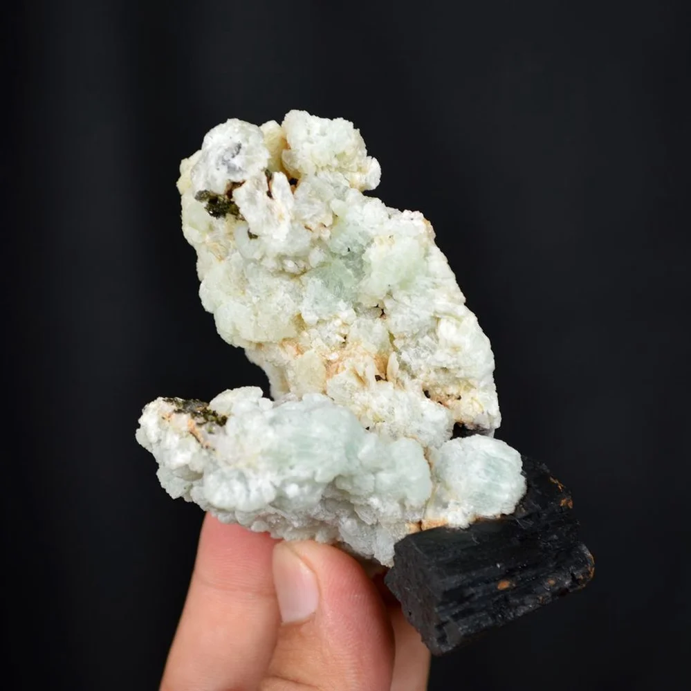 Prehnite With Babingtonite And Quartz Crystals - Image 4