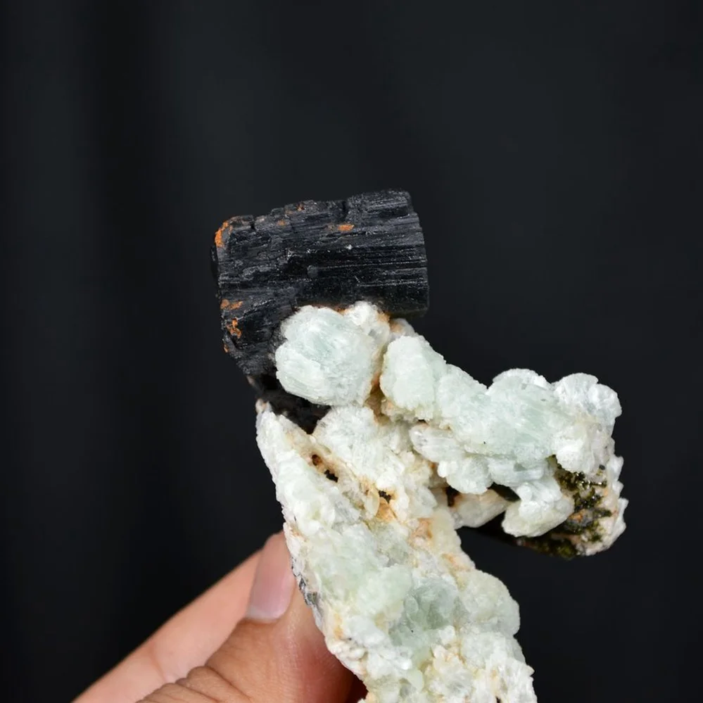 Prehnite With Babingtonite And Quartz Crystals - Image 5