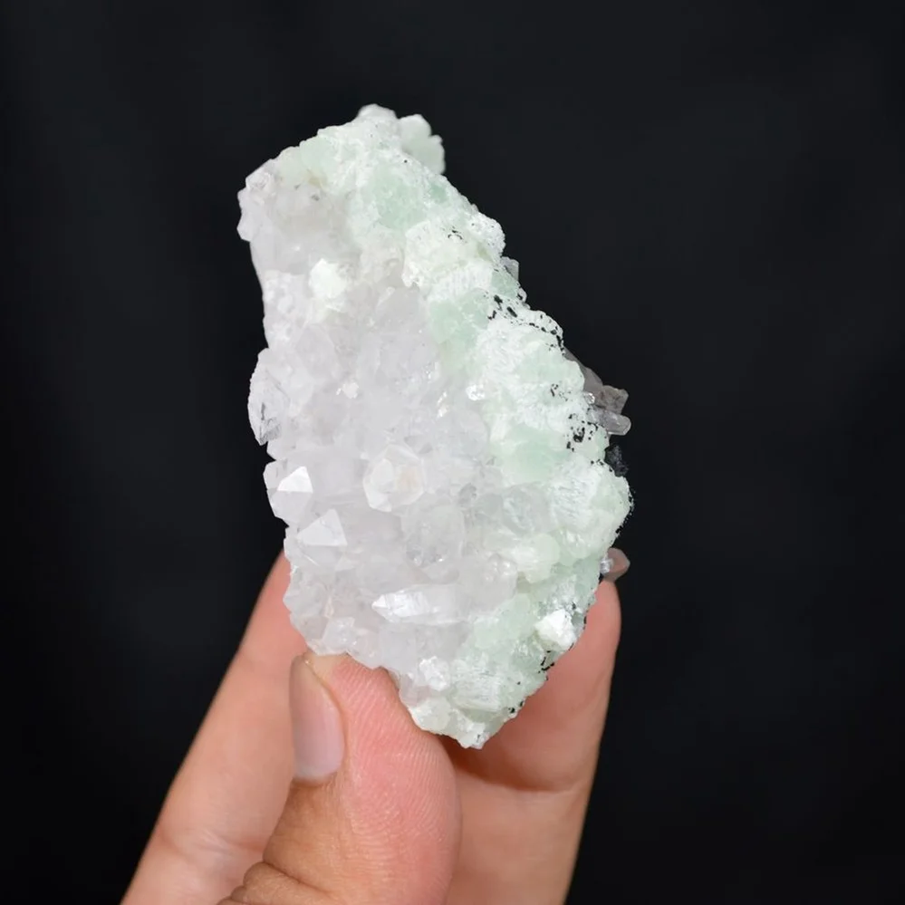 Prehnite With Babingtonite And Quartz Crystals - Image 2