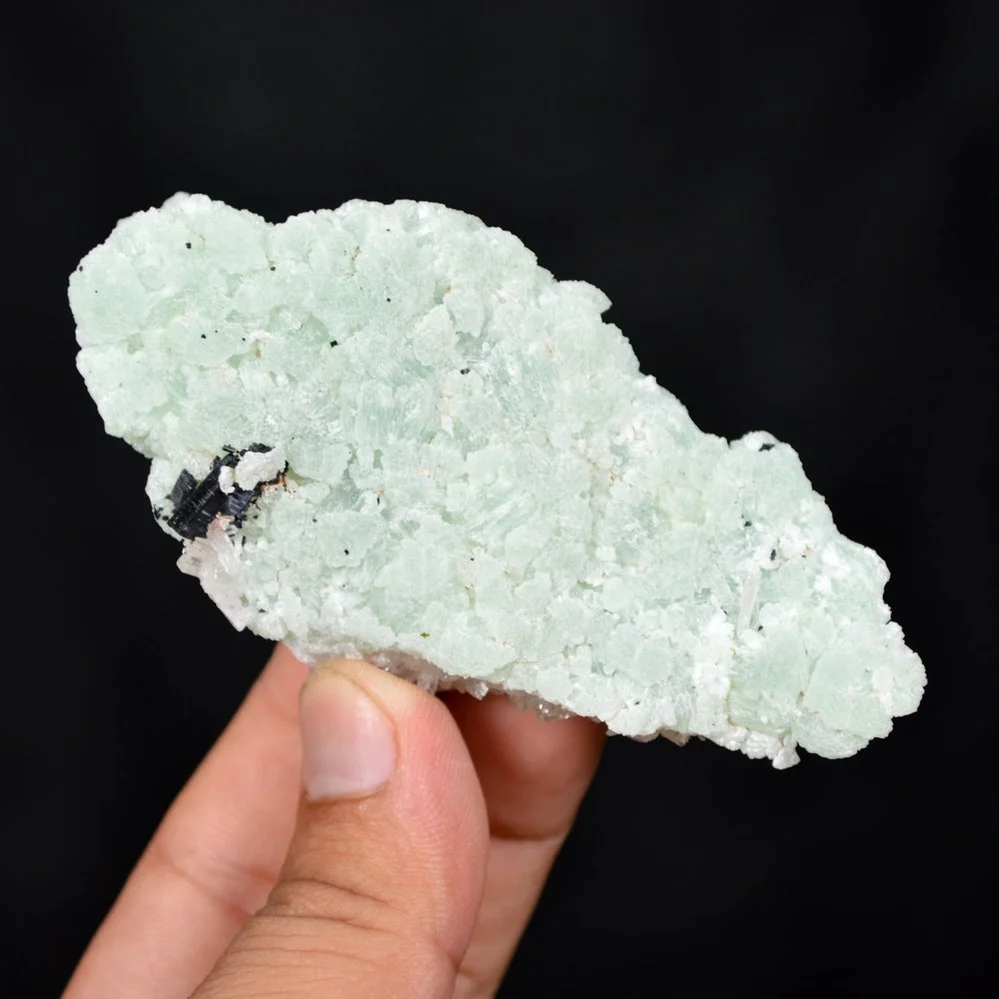 Prehnite With Babingtonite And Quartz Crystals
