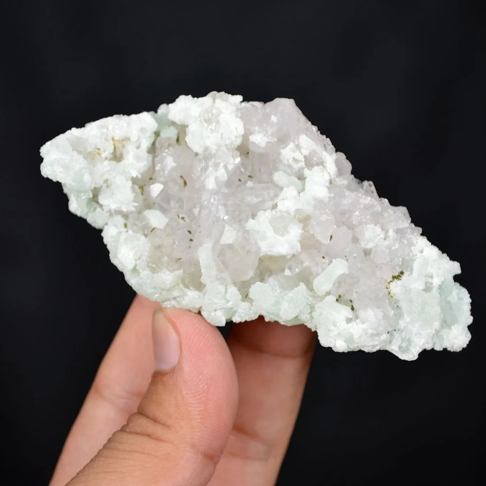 Prehnite With Babingtonite And Quartz Crystals - Image 2