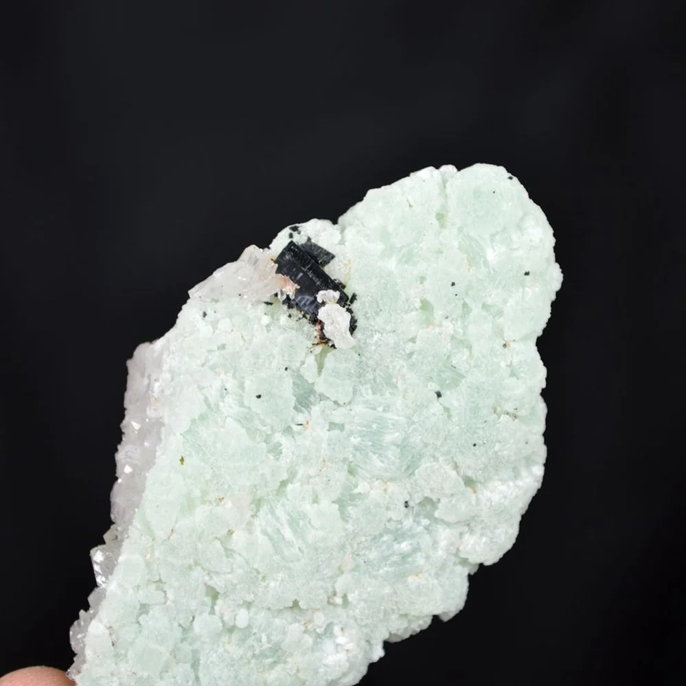 Prehnite With Babingtonite And Quartz Crystals - Image 3