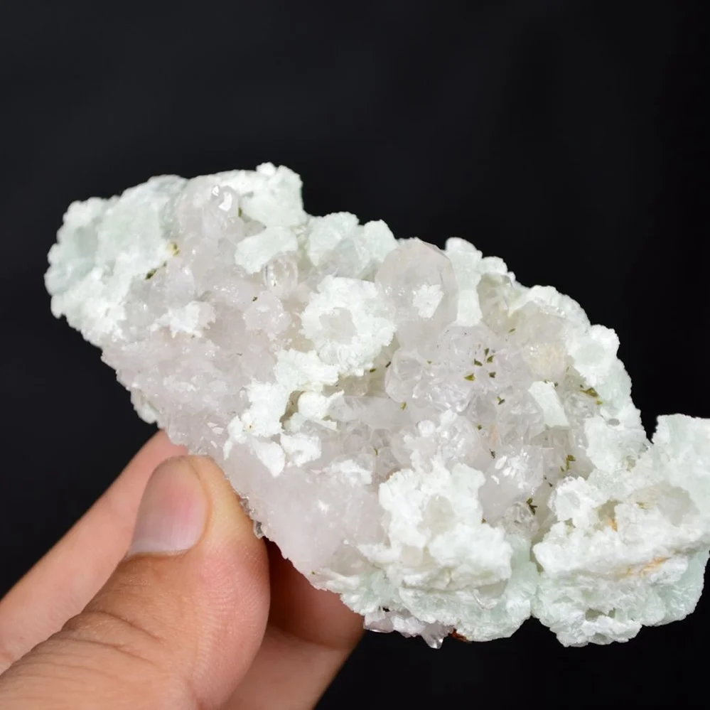 Prehnite With Babingtonite And Quartz Crystals - Image 5