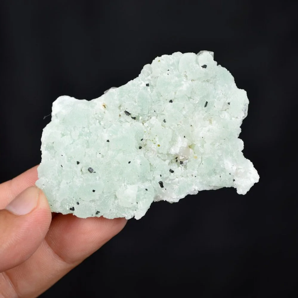 Prehnite With Babingtonite And Quartz Crystals - Image 2