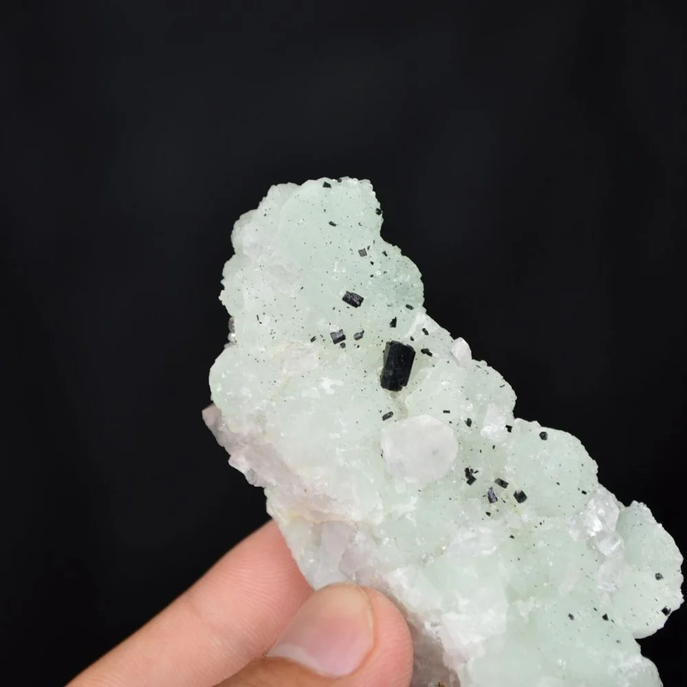 Prehnite With Babingtonite And Quartz Crystals - Image 3