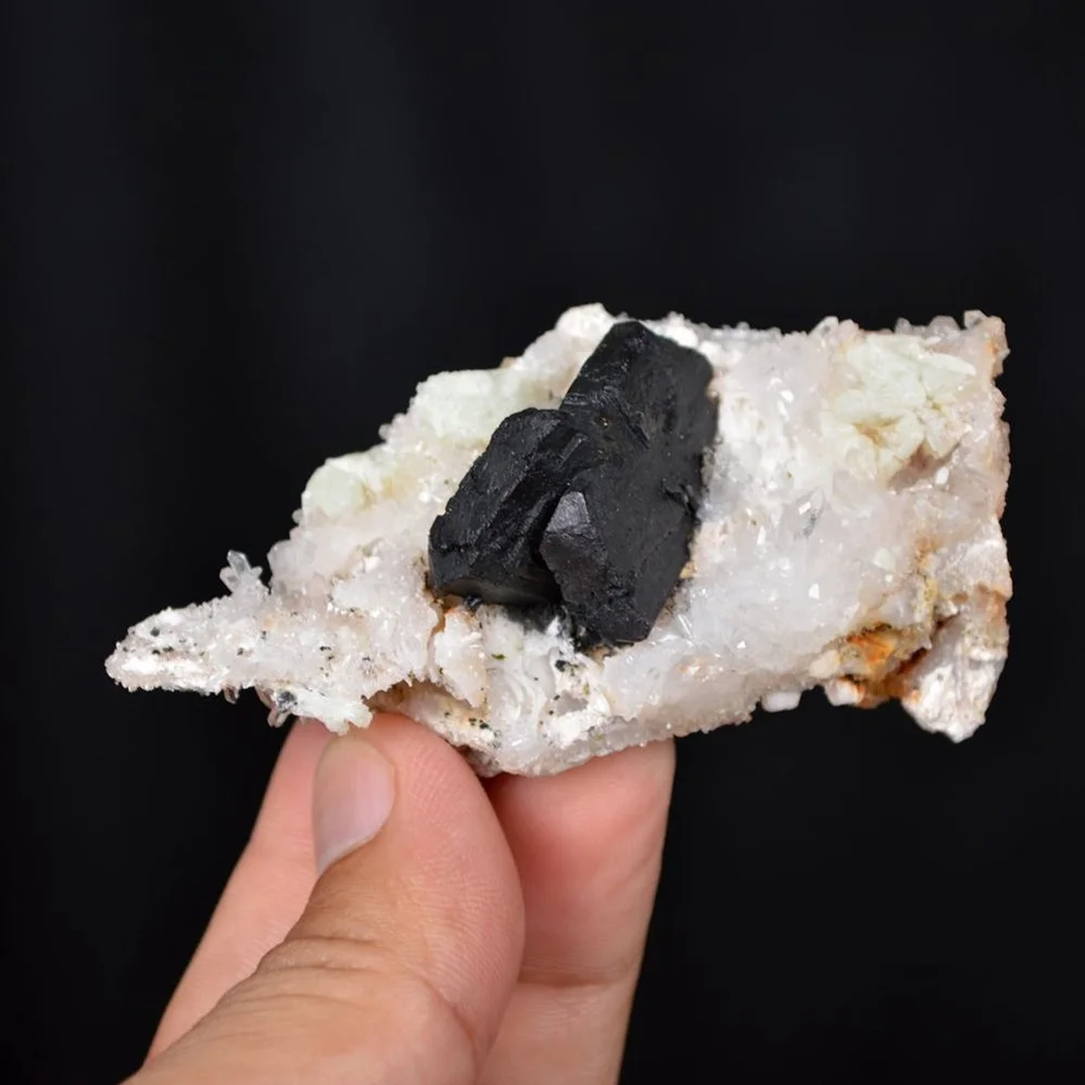 Prehnite With Babingtonite And Quartz Crystals - Image 2