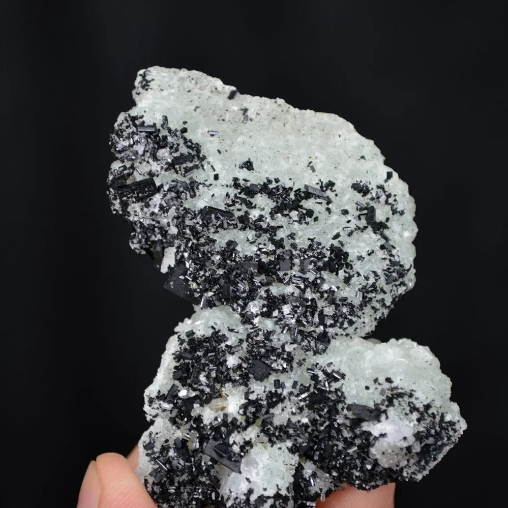 Prehnite With Babingtonite And Quartz Crystals - Image 2