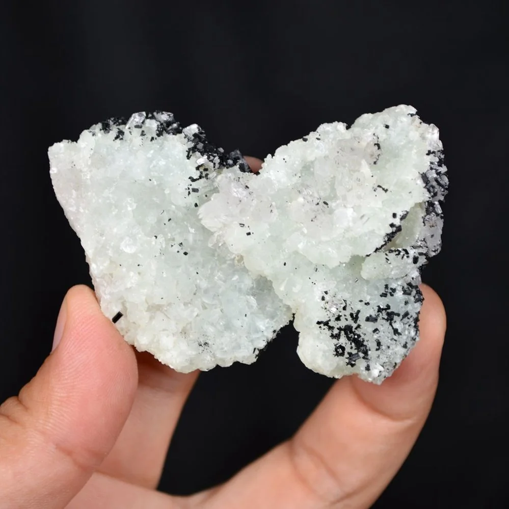 Prehnite With Babingtonite And Quartz Crystals - Image 4