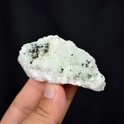 Prehnite With Babingtonite And Quartz Crystals