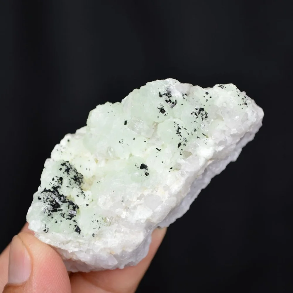 Prehnite With Babingtonite And Quartz Crystals - Image 2