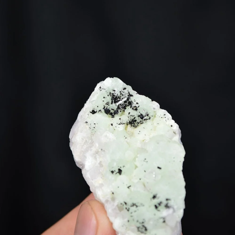 Prehnite With Babingtonite And Quartz Crystals - Image 3