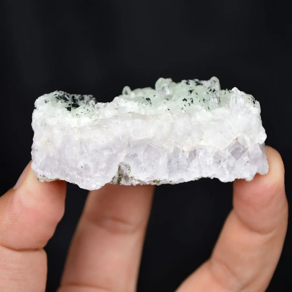 Prehnite With Babingtonite And Quartz Crystals - Image 4