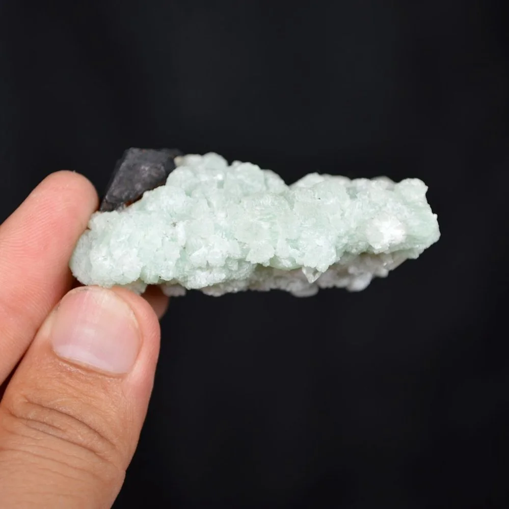 Prehnite With Babingtonite And Quartz Crystals - Image 5