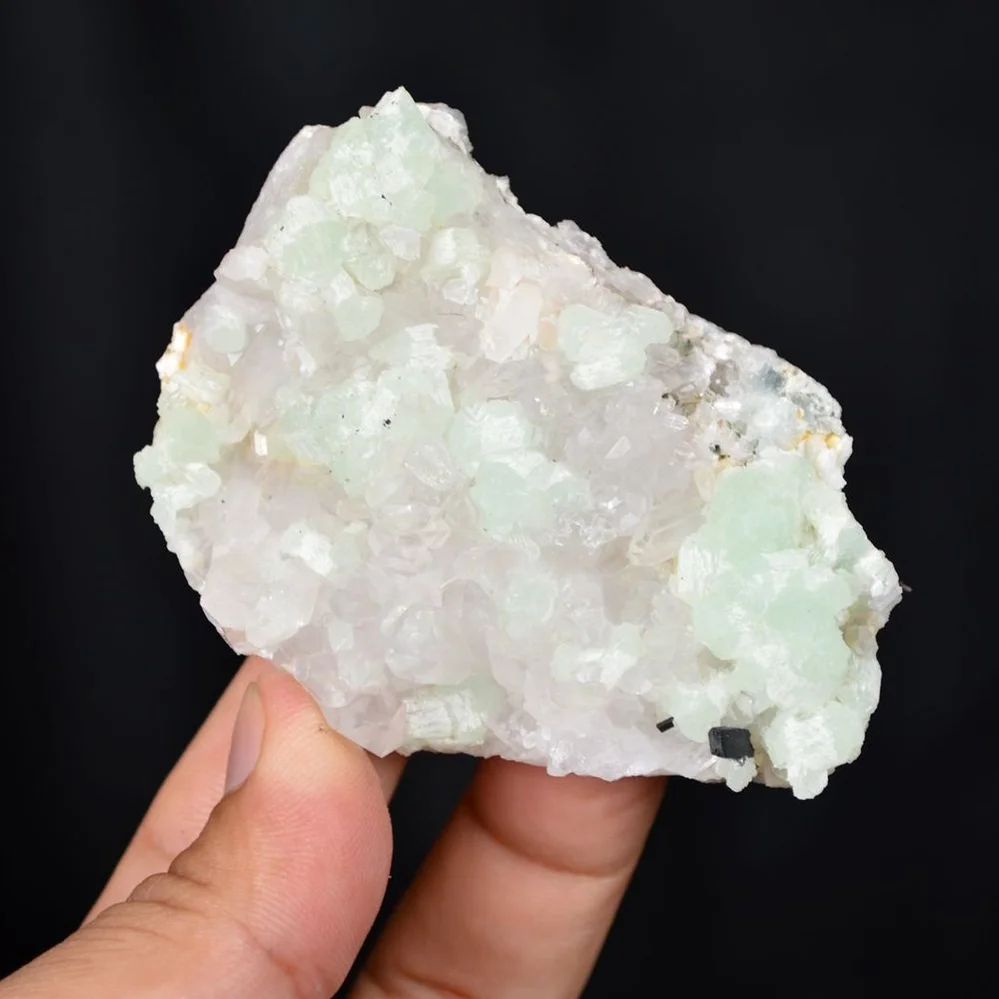 Prehnite With Babingtonite And Quartz Crystals - Image 3