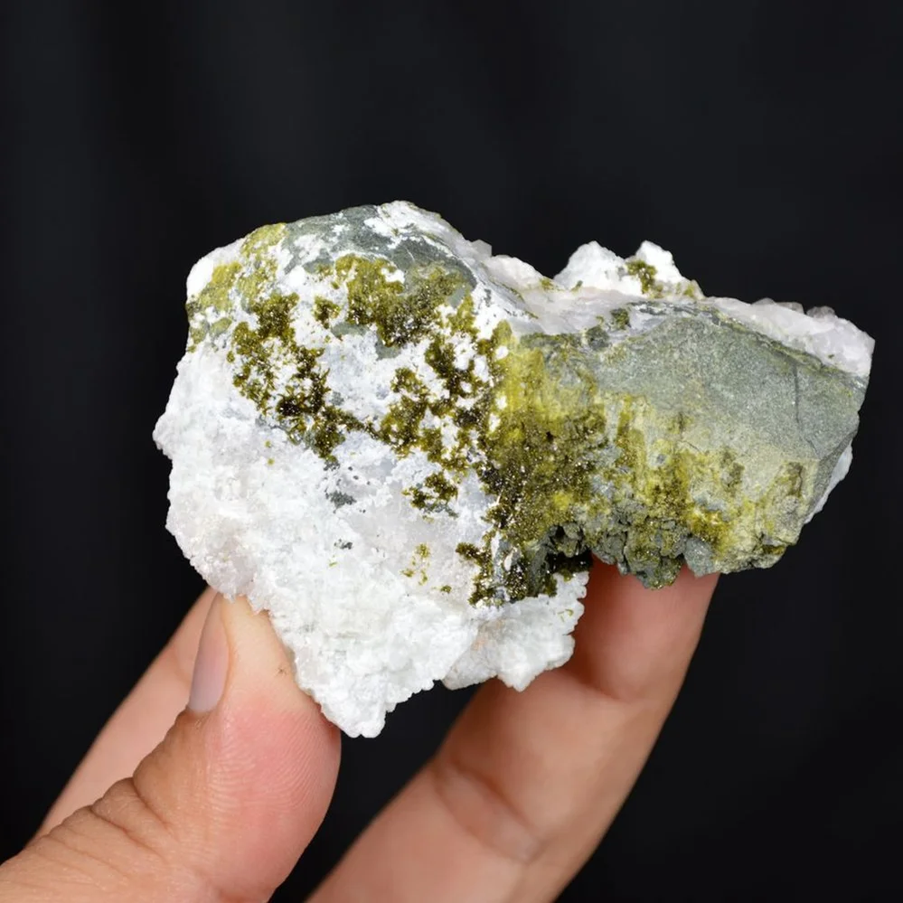 Prehnite With Babingtonite And Quartz Crystals - Image 5