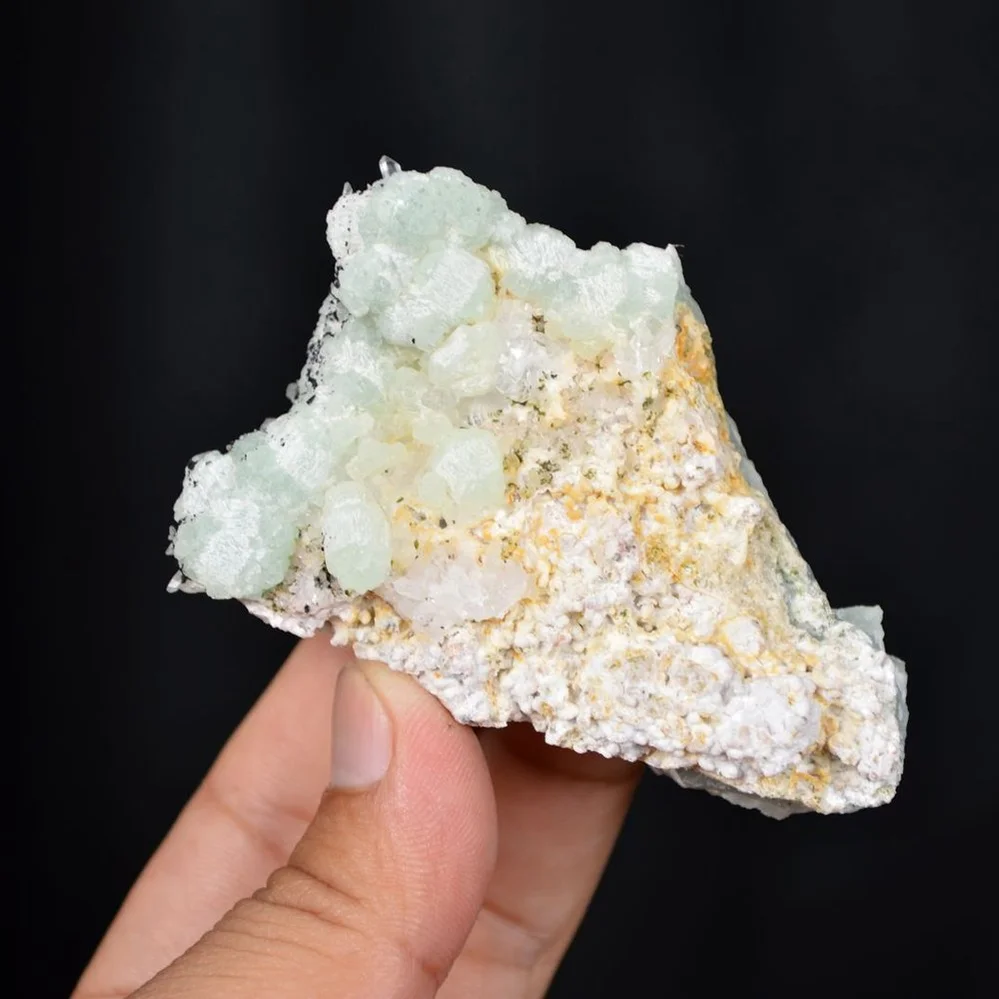 Prehnite With Babingtonite And Quartz Crystals - Image 3