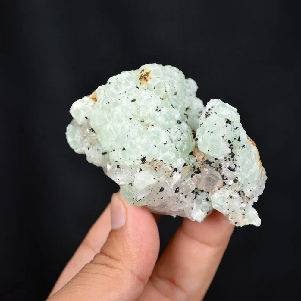 Prehnite With Babingtonite And Quartz Crystals - Image 2