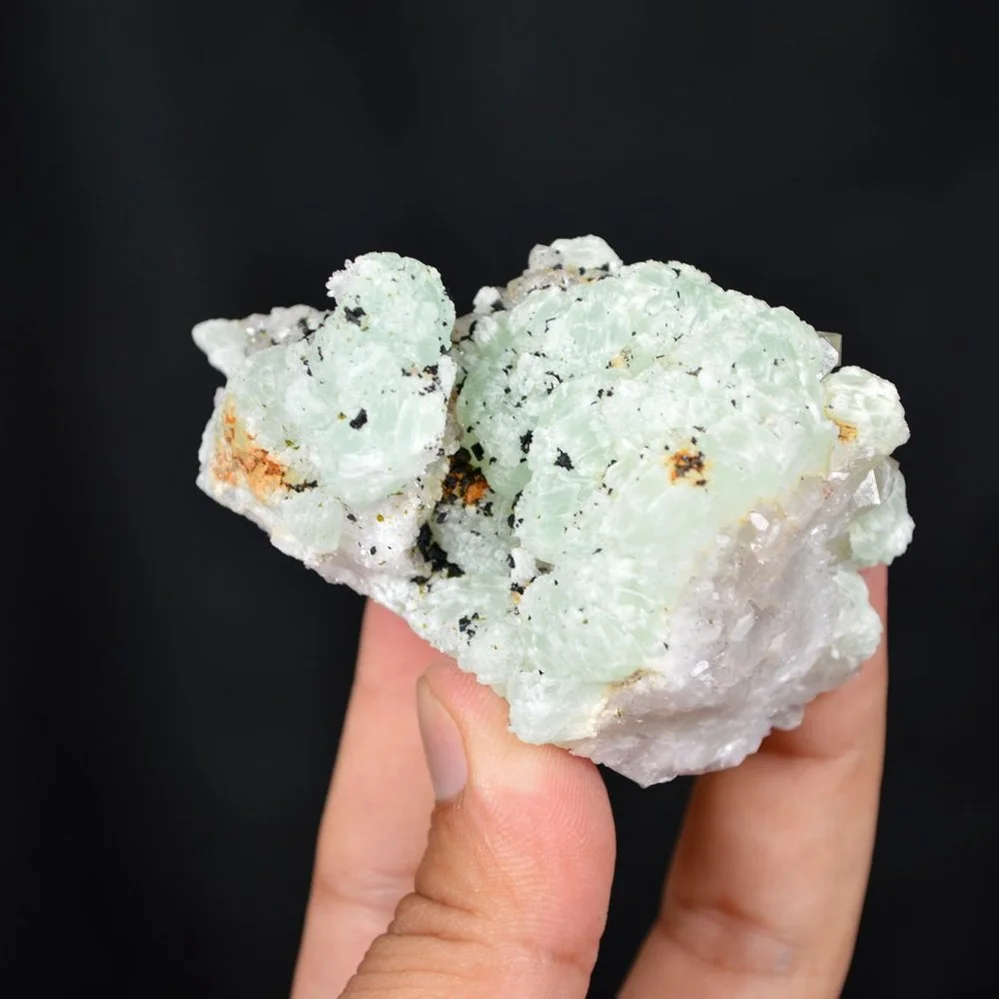 Prehnite With Babingtonite And Quartz Crystals - Image 3