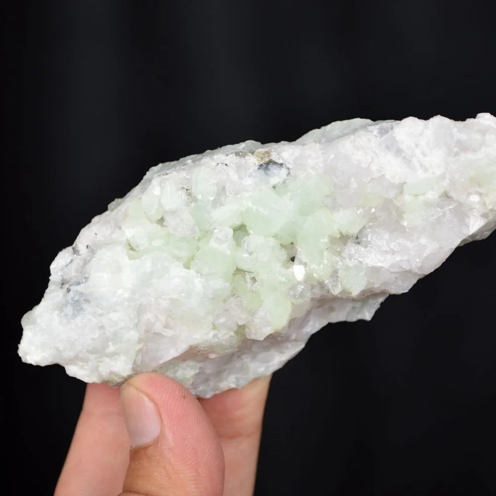 Prehnite With Babingtonite And Quartz Crystals - Image 2