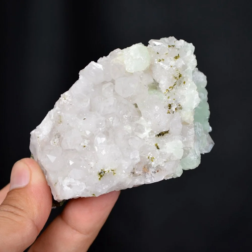 Prehnite With Babingtonite And Quartz Crystals - Image 5