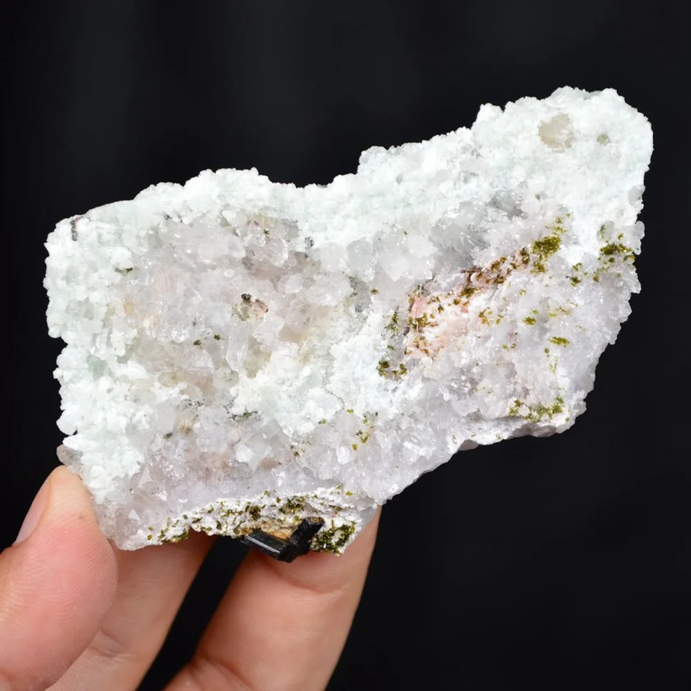 Prehnite With Babingtonite And Quartz Crystals - Image 5