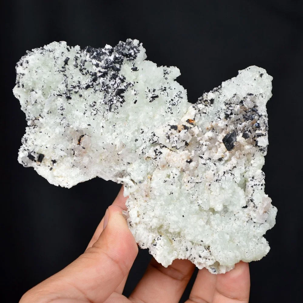 Prehnite With Babingtonite And Quartz Crystals