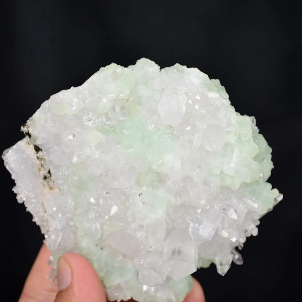 Prehnite With Babingtonite And Quartz Crystals - Image 4