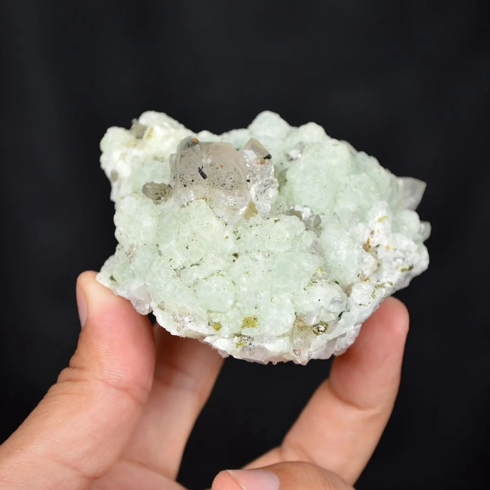 Prehnite With Babingtonite And Quartz Crystals - Image 5