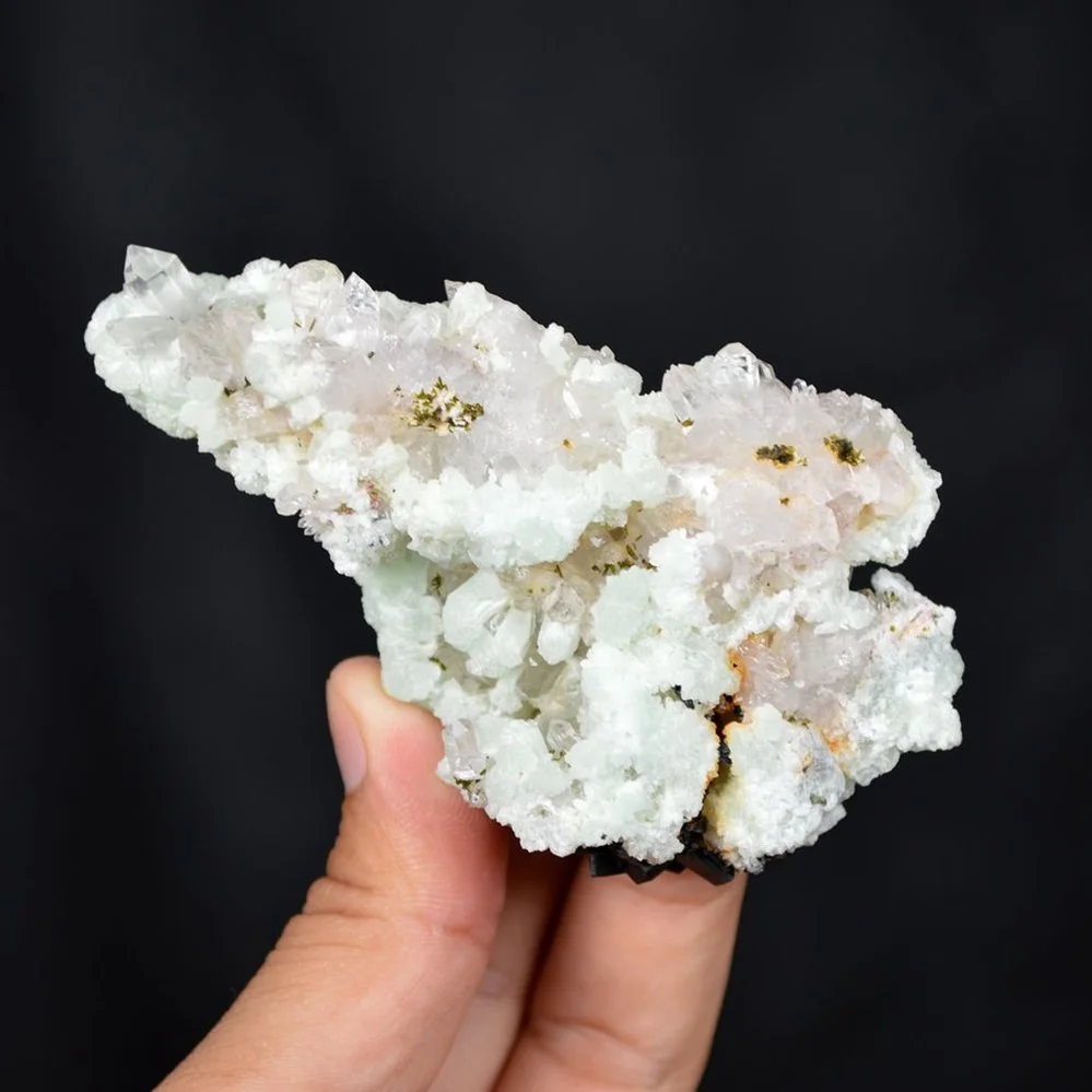 Prehnite With Babingtonite And Quartz Crystals - Image 3