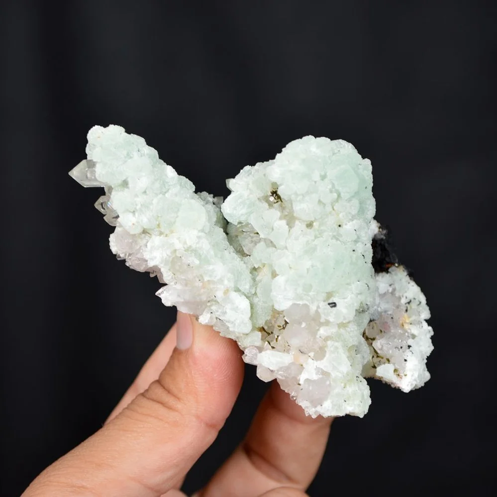Prehnite With Babingtonite And Quartz Crystals - Image 5