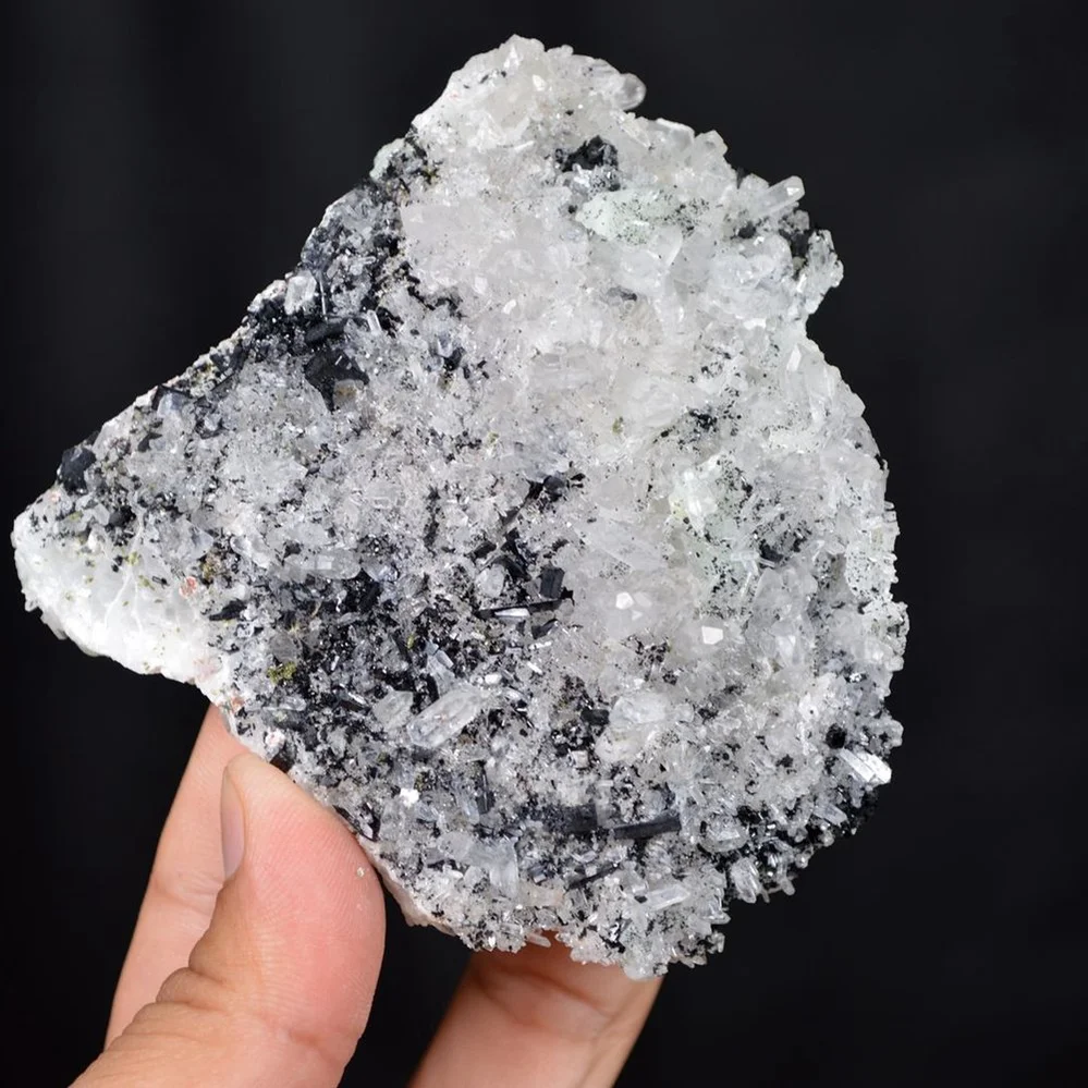 Prehnite With Babingtonite And Quartz Crystals - Image 3