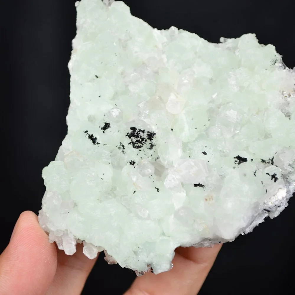 Prehnite With Babingtonite And Quartz Crystals - Image 5