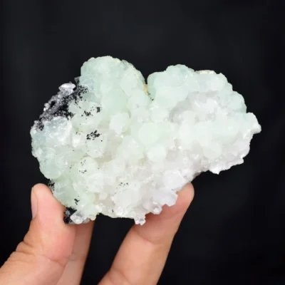 Prehnite With Babingtonite And Quartz Crystals