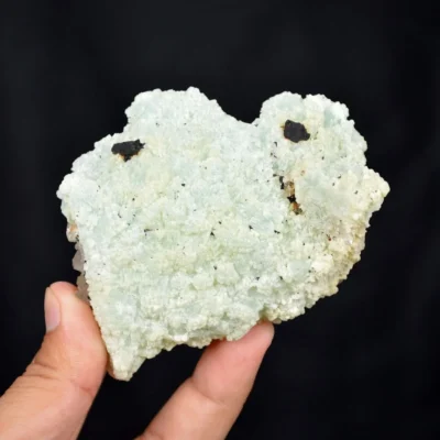 Prehnite With Babingtonite And Quartz Crystals