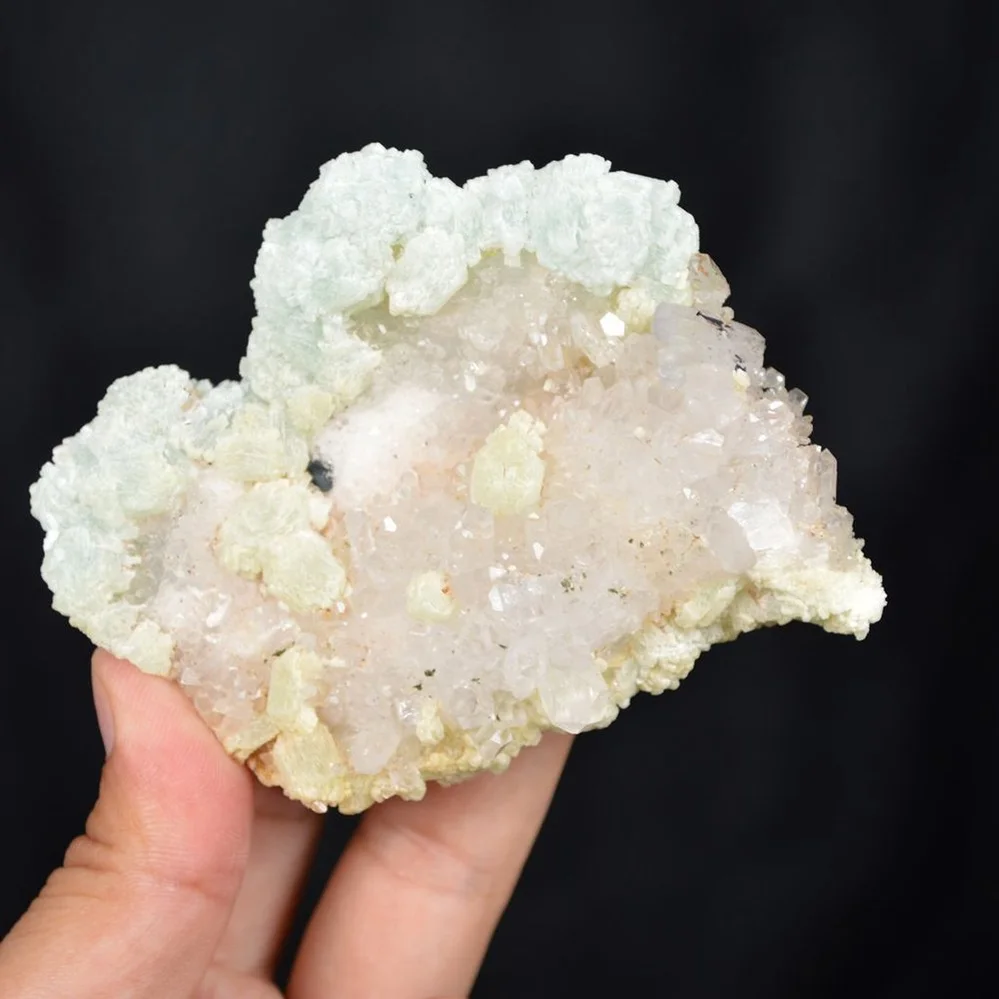 Prehnite With Babingtonite And Quartz Crystals - Image 5