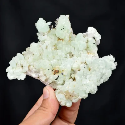 Prehnite With Babingtonite And Quartz Crystals