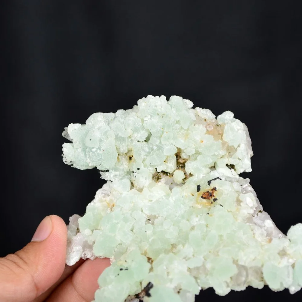 Prehnite With Babingtonite And Quartz Crystals - Image 3