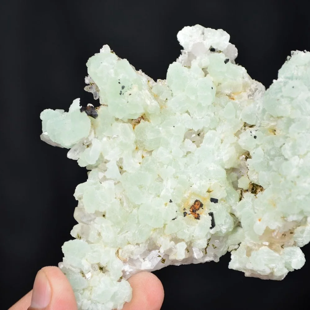 Prehnite With Babingtonite And Quartz Crystals - Image 4