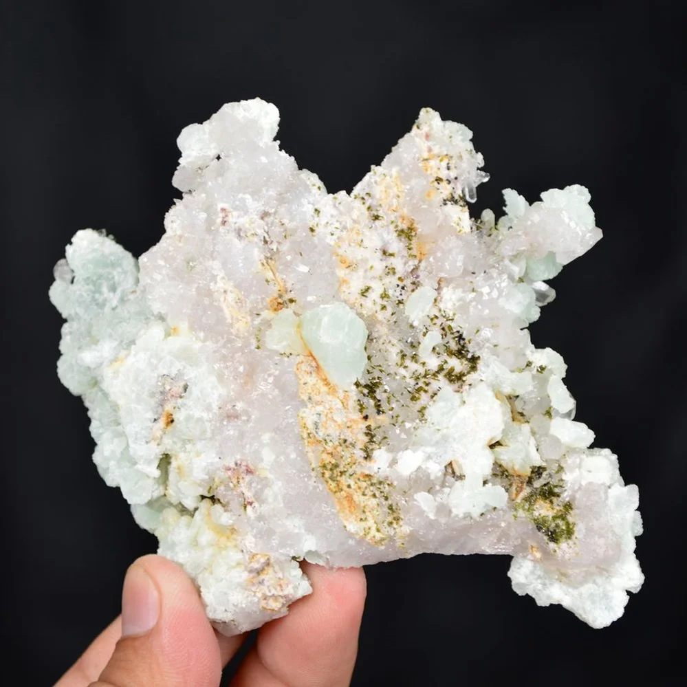 Prehnite With Babingtonite And Quartz Crystals - Image 5