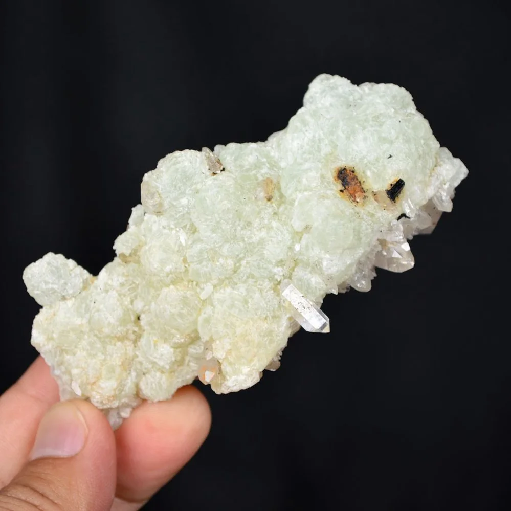 Prehnite With Babingtonite And Quartz Crystals - Image 2