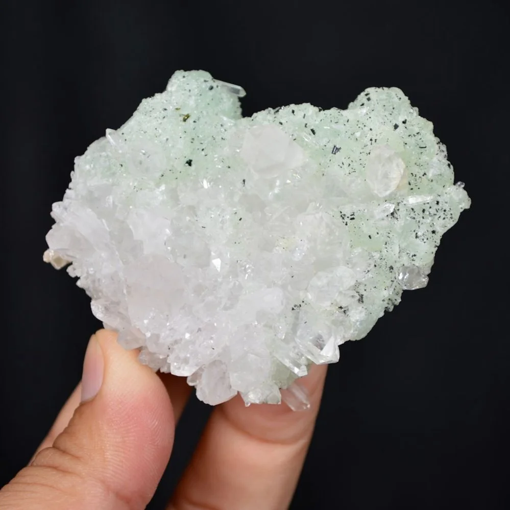 Prehnite With Babingtonite And Quartz Crystals - Image 2
