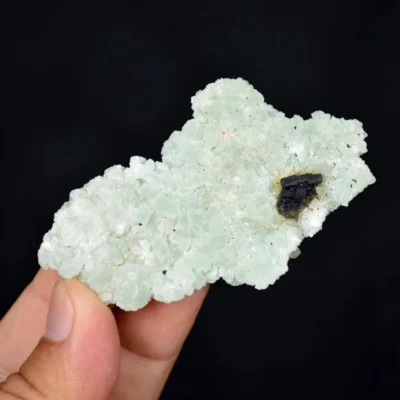 Prehnite With Babingtonite And Quartz Crystals