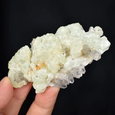 Prehnite With Babingtonite And Quartz Crystals