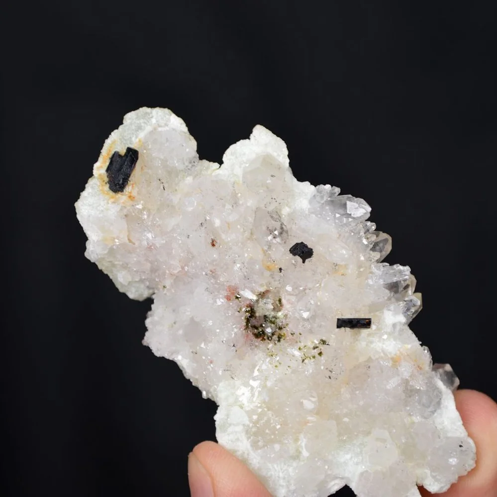 Prehnite With Babingtonite And Quartz Crystals - Image 5