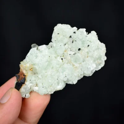 Prehnite With Babingtonite And Quartz Crystals