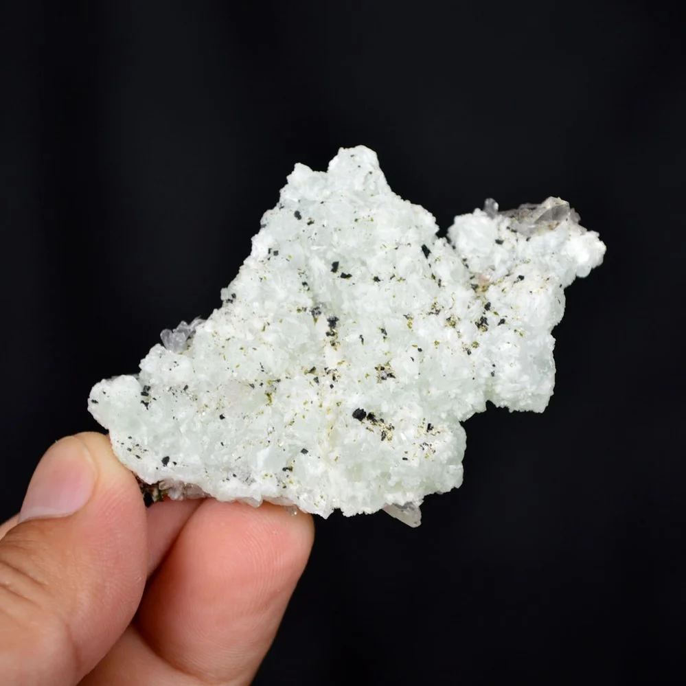 Prehnite With Babingtonite And Quartz Crystals