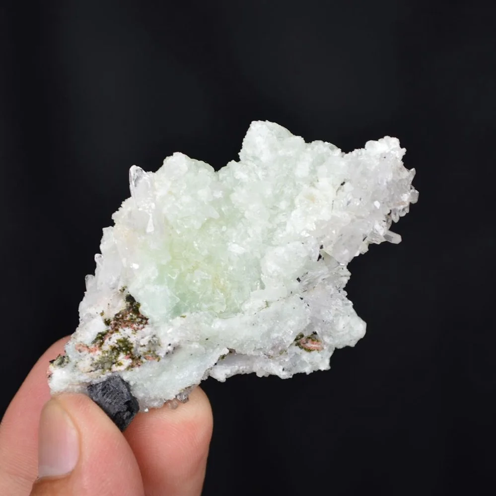 Prehnite With Babingtonite And Quartz Crystals - Image 5